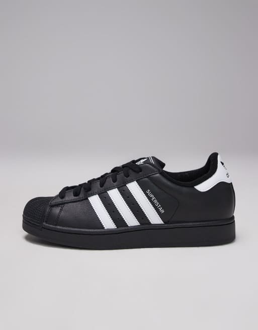 adidas Originals Superstar II sneakers in black and white