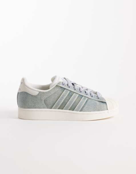 adidas Originals Superstar II sneakers in blue denim - view 1
