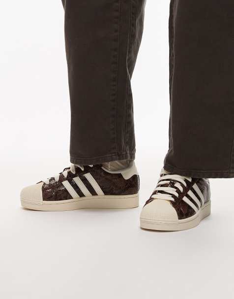 adidas Originals Superstar II sneakers in brown snake print - view 1