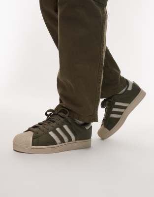 adidas Originals Superstar II sneakers in khaki-Green