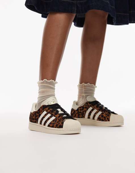adidas Originals Superstar II sneakers in leopard print pony hair - view 1