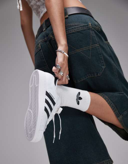 adidas Originals Superstar II sneakers in white and black
