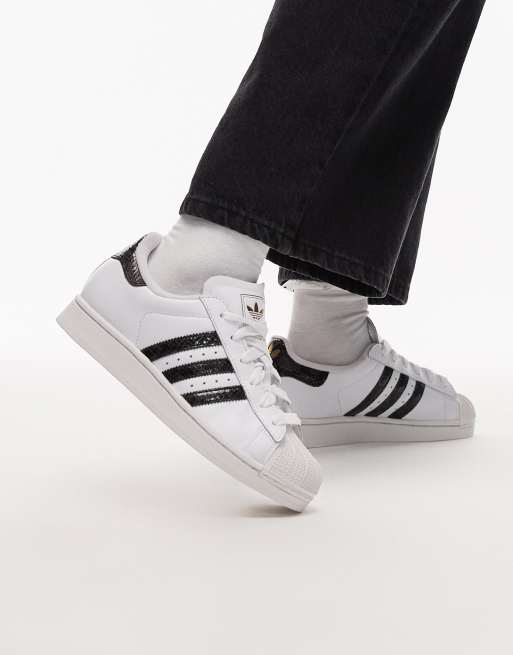 adidas Originals Superstar II sneakers in white and black