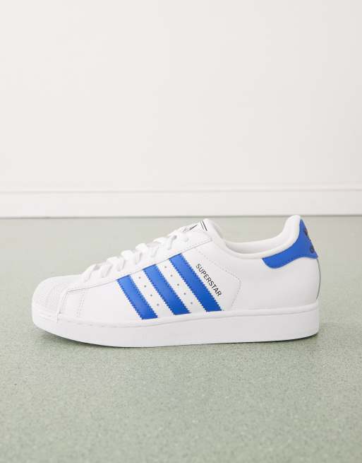 adidas Originals Superstar II sneakers in white and blue