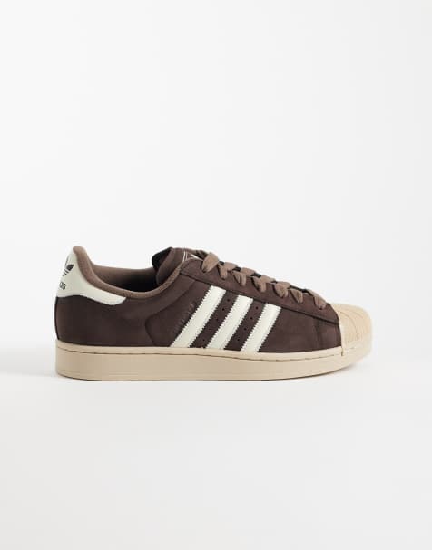 adidas Originals Superstar II sneakers in white and dark brown - view 1