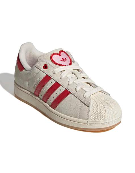 adidas Originals Superstar II sneakers in white and red - view 1