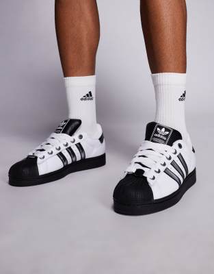 adidas Originals Superstar II sneakers in white and silver
