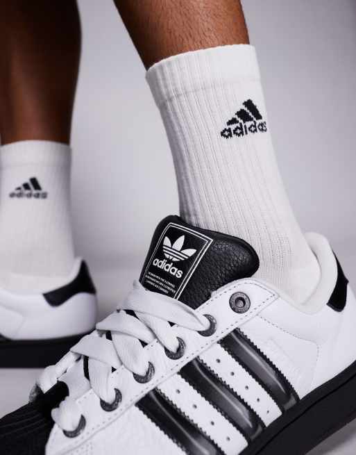adidas Originals Superstar II sneakers in white and silver