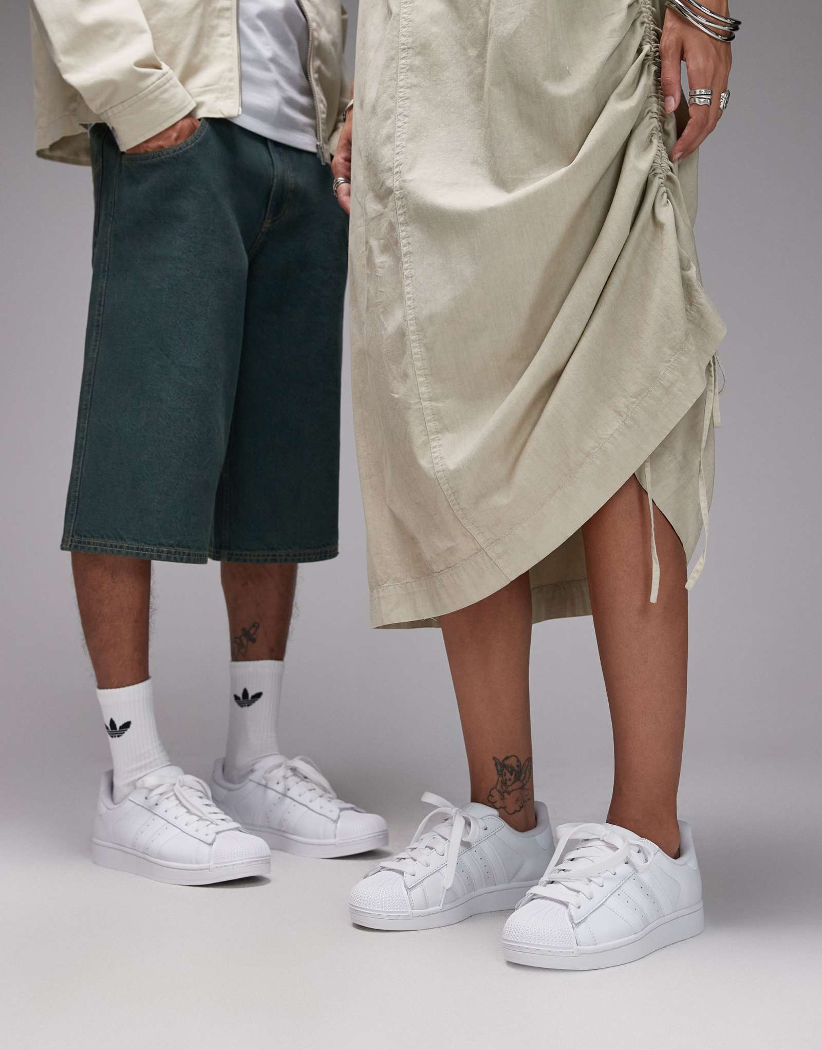 кроссовки adidas Originals Superstar II белого цвета