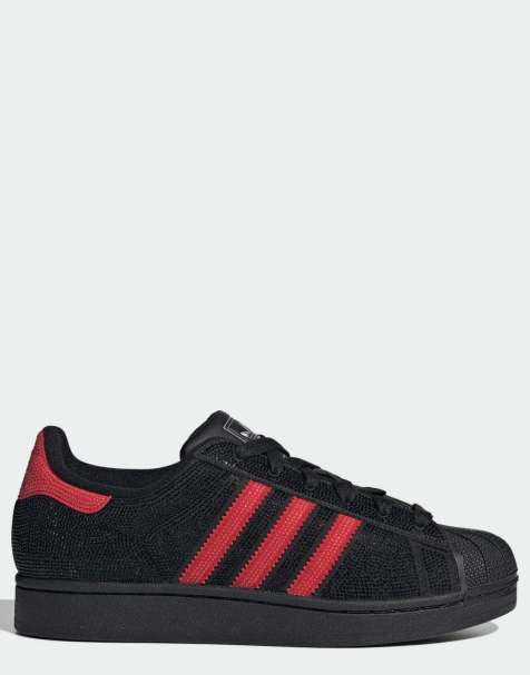 adidas Originals Superstar II sneakers in zwart en rood - view 1