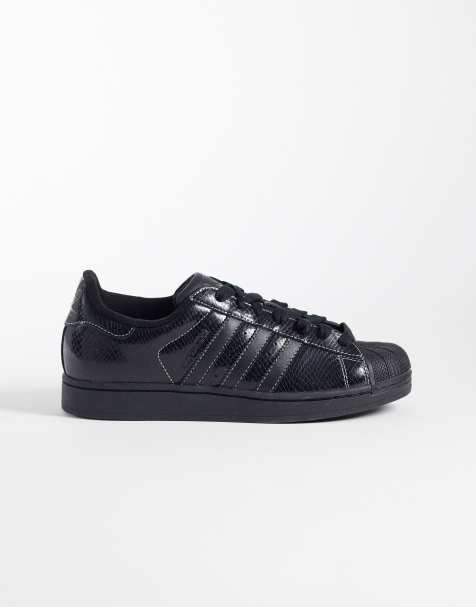 adidas Originals - Superstar II - Sneakers in zwart met slangenprint in dezelfde tint - view 1