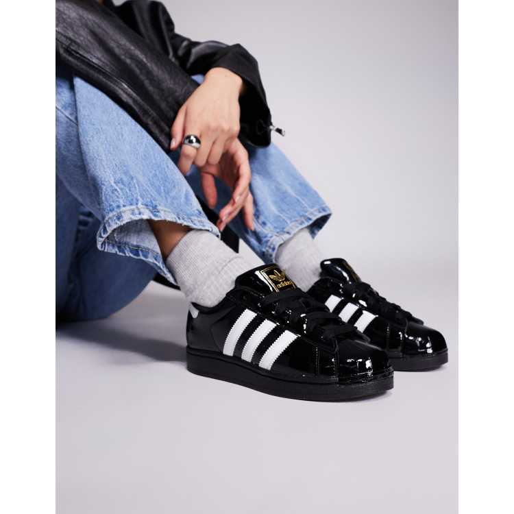 adidas gazelle silver green womens Adidas Superstar Glitter Black Silver Cuore Strass & Lacci Raso main image 1