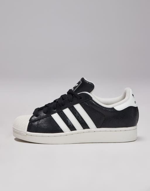 adidas Originals Superstar II Sneakers nere e crema ASOS