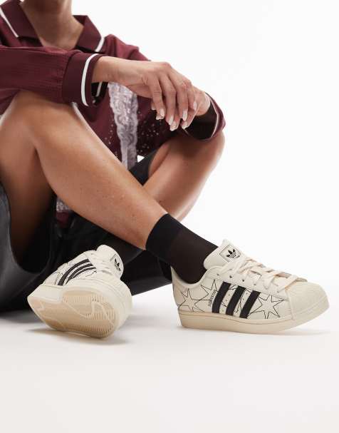 adidas Originals Superstar II sneakers with star stitch detailing in off white - view 1