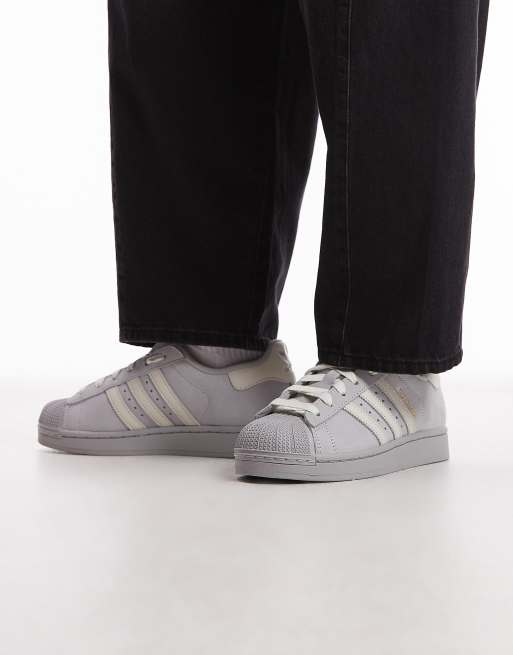 adidas Originals – Superstar II – Szare buty sportowe z nubuku