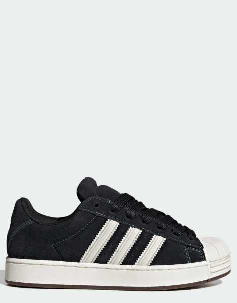 adidas Originals Superstar II trainers in black and white - view 1