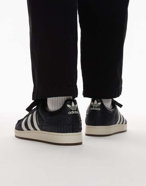 adidas Originals Superstar II trainers in black croc print | ASOS