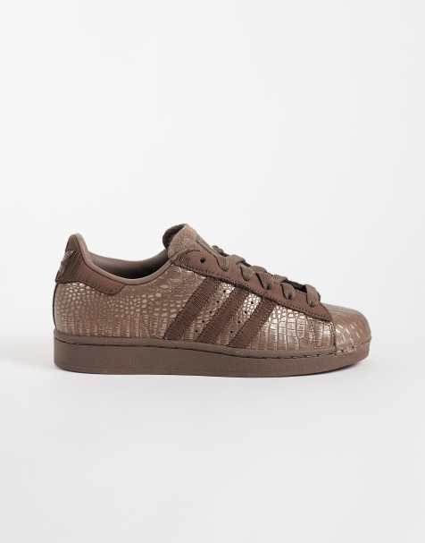 adidas Originals Superstar II trainers in brown croc print - view 1