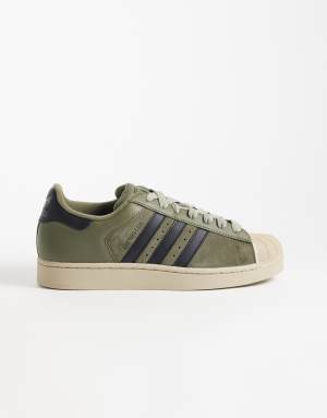 adidas Originals Superstar II trainers in khaki and black