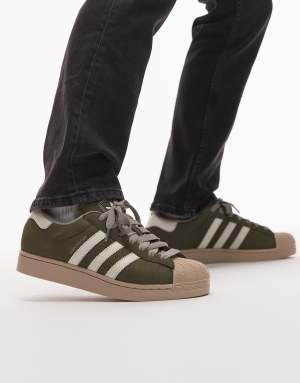 adidas Originals Superstar II trainers in khaki green