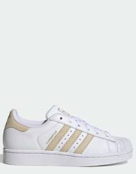 adidas Originals Superstar II trainers in white and beige