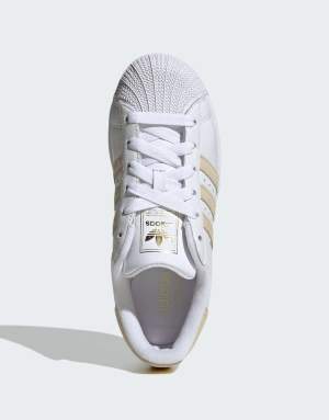 adidas Originals Superstar II trainers in white and beige