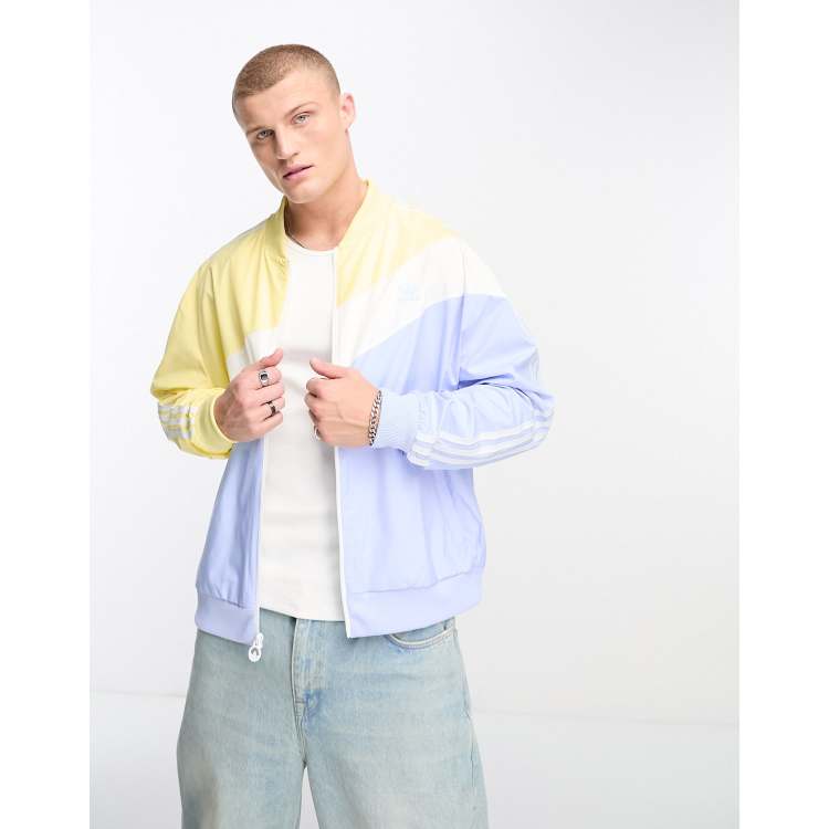 Adidas light blue hot sale and white jacket