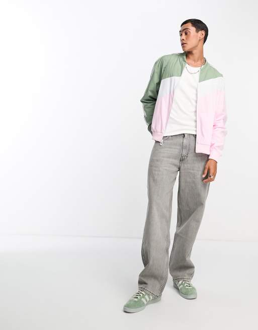 Pink and green adidas sales jacket