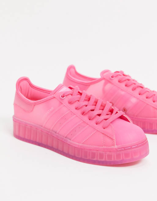 adidas Originals Superstar Jelly sneakers in semi solar pink ASOS