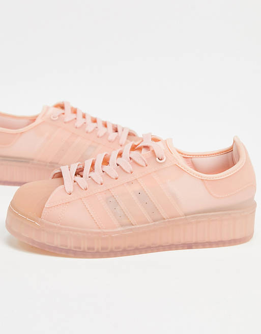 adidas Originals Superstar jelly sneakers in vapour pink