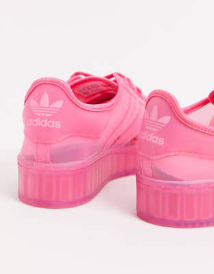 pink superstar trainers