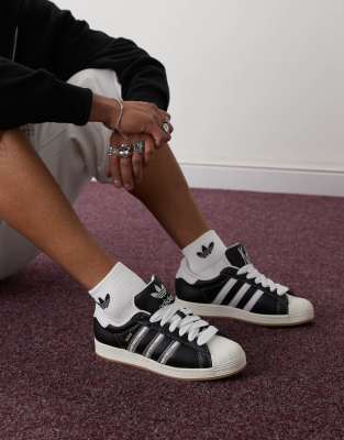 adidas Originals Superstar korn sneakers in black and white ASOS