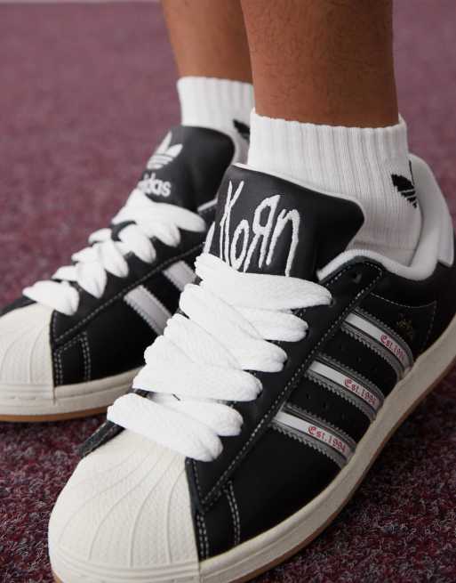 adidas Originals Superstar korn sneakers in black and white ASOS