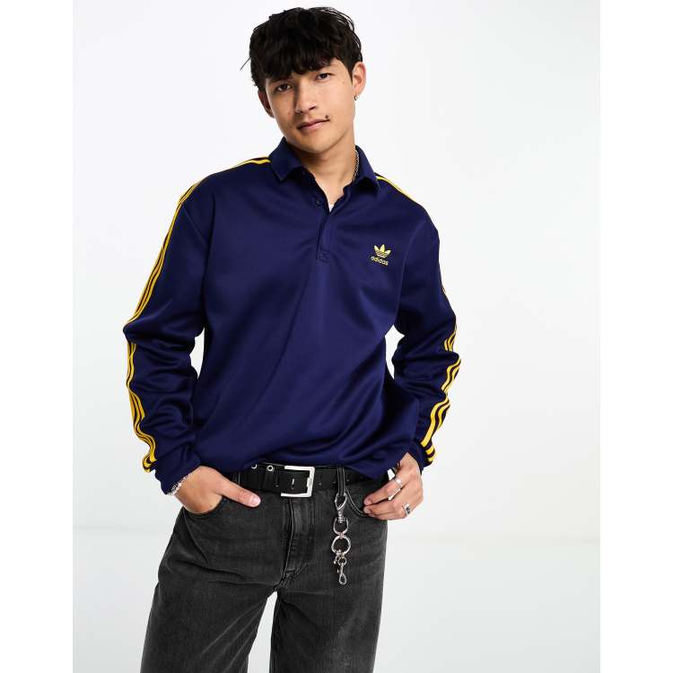 Navy Long Sleeve Polo Shirt