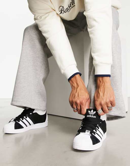 adidas Originals Superstar Modified trainers in black and white