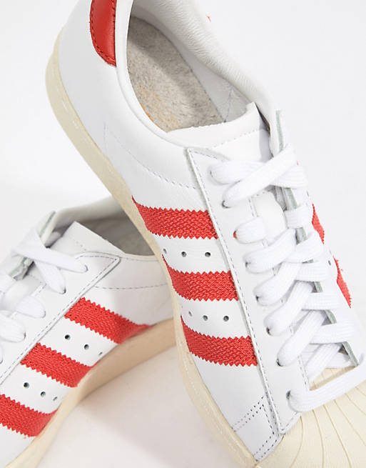 adidas Originals Superstar Og Sneakers In White And Red