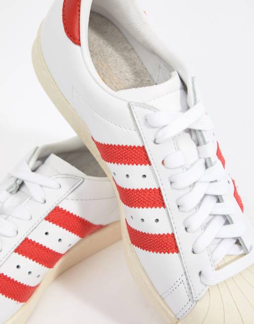 Superstar trainers shop red and white