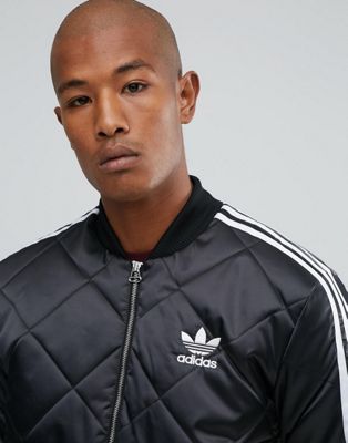adidas originals superstar quilted jacket in black