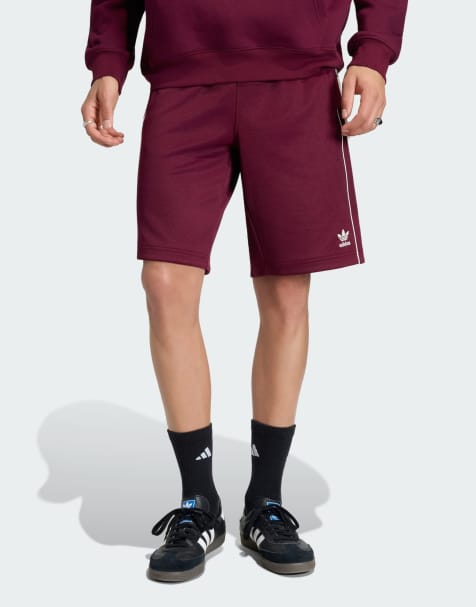 adidas Originals - Superstar - Rødbrune shorts med hvide detaljer - view 1