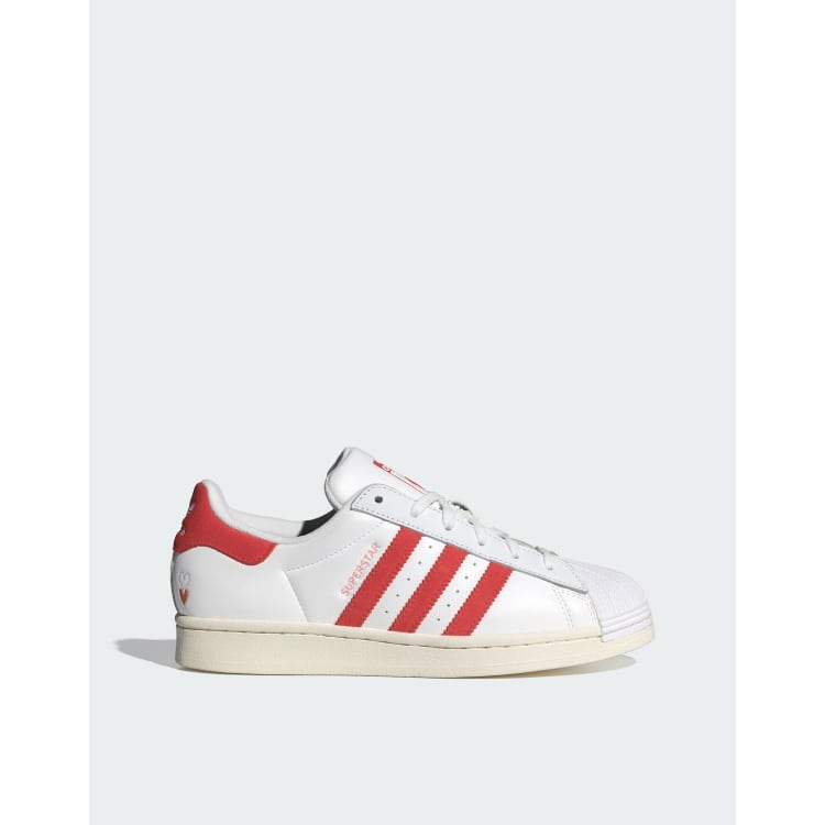 Adidas superstar ii white red hotsell