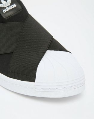 adidas Originals - Superstar - Scarpe da ginnastica senza lacci nere | ASOS