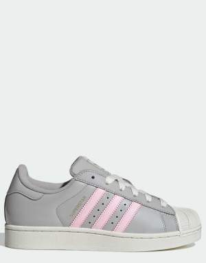 adidas Originals Superstar shoes in grey two / clear pink / off