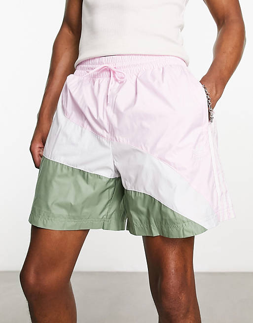 adidas Superstar shorts in pink and green | ASOS