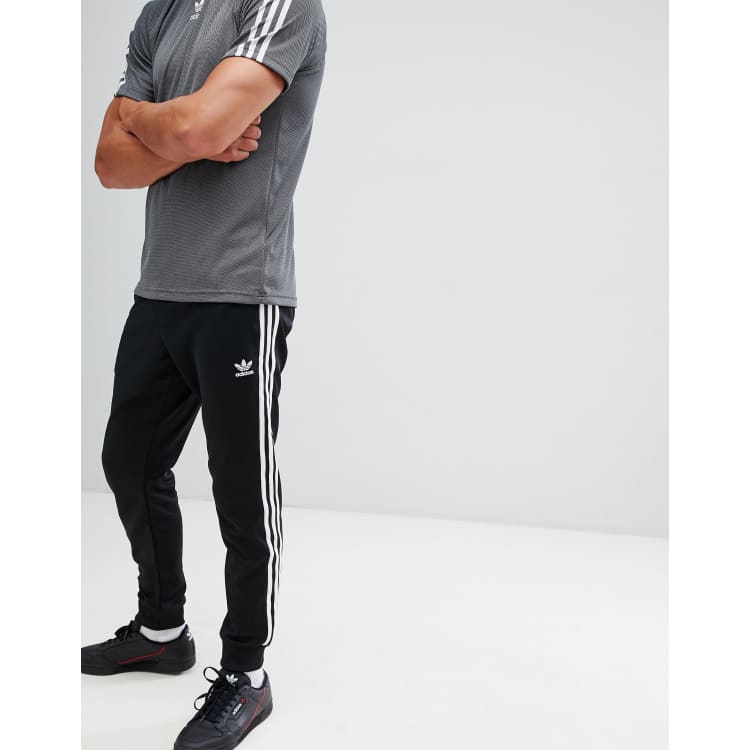 Adidas originals plgn knitted joggers 2024 in skinny fit in black cw5112