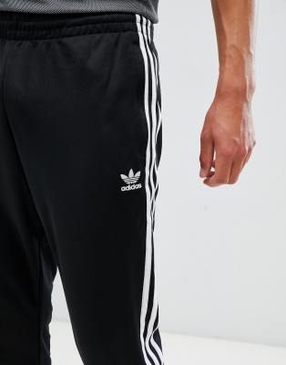 adidas originals superstar skinny joggers cuffed in black