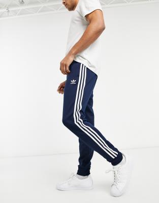 adidas navy skinny joggers