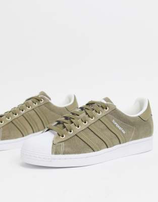 adidas superstar khaki womens
