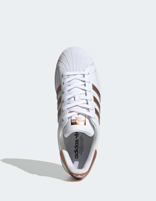 Adidas superstar store weiß kupfer