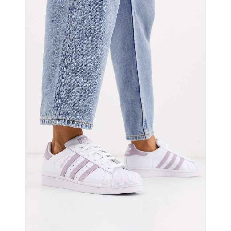 Adidas superstar lila streifen online