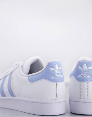 Adidas superstar strisce azzurre clearance